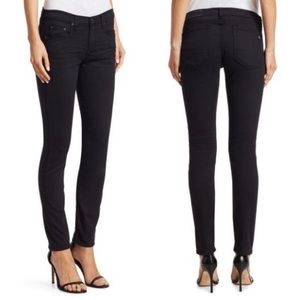 Rag & Bone Mid-rise Skinny Black Denim Jeans